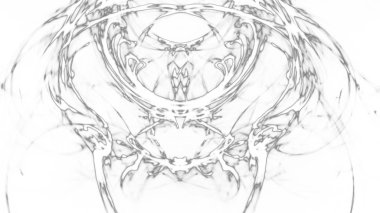 Fantezi kaotik renkli fraktal desen. Soyut Fraktal şekiller. 3D render resimde arka plan veya duvar kağıdı.