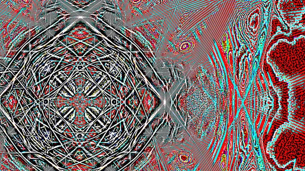 Fantasía Caótica Patrón Fractal Colorido Formas Fractales Abstractas Fondo Ilustración — Foto de Stock