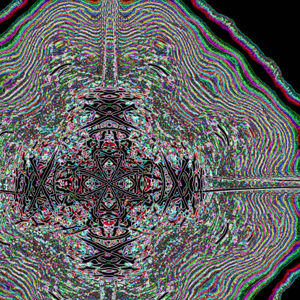 Fantasie Chaotische Kleurrijke Fractale Patroon Abstracte Fractale Vormen Rendering Afbeelding — Stockfoto