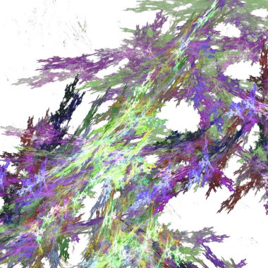 Fantezi kaotik renkli fraktal desen. Soyut Fraktal şekiller. 3D render resimde arka plan veya duvar kağıdı.