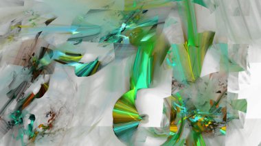 Fantezi kaotik renkli fraktal desen. Soyut Fraktal şekiller. 3D render resimde arka plan veya duvar kağıdı.