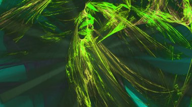 Fantezi kaotik renkli fraktal desen. Soyut Fraktal şekiller. 3D render resimde arka plan veya duvar kağıdı.