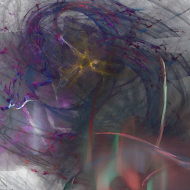 Fantezi kaotik renkli fraktal desen. Soyut Fraktal şekiller. 3D render resimde arka plan veya duvar kağıdı.