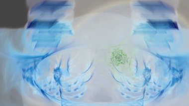 Fantezi kaotik renkli fraktal desen. Soyut Fraktal şekiller. 3D render resimde arka plan veya duvar kağıdı.