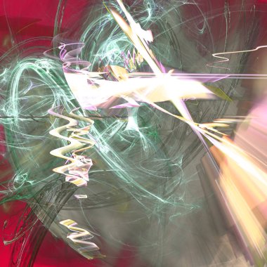 Fantezi kaotik renkli fraktal desen. Soyut Fraktal şekiller. 3D render resimde arka plan veya duvar kağıdı.