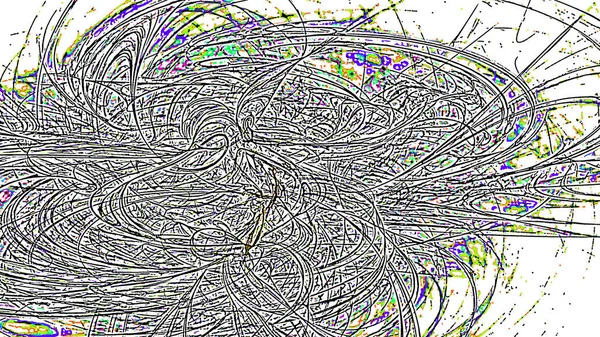 Фантазия Хаотичной Красочной Фрактальной Картины Абстрактные Фрактальные Формы Рендеринг Фона — стоковое фото