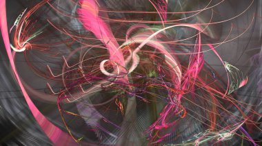 Fantezi kaotik renkli fraktal desen. Soyut Fraktal şekiller. 3D render resimde arka plan veya duvar kağıdı.