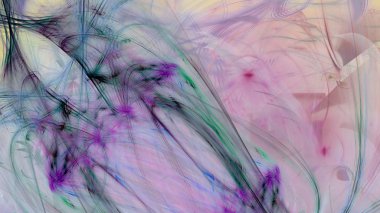 Fantezi kaotik renkli fraktal desen. Soyut Fraktal şekiller. 3D render resimde arka plan veya duvar kağıdı.