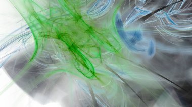 Fantezi kaotik renkli fraktal desen. Soyut Fraktal şekiller. 3D render resimde arka plan veya duvar kağıdı.