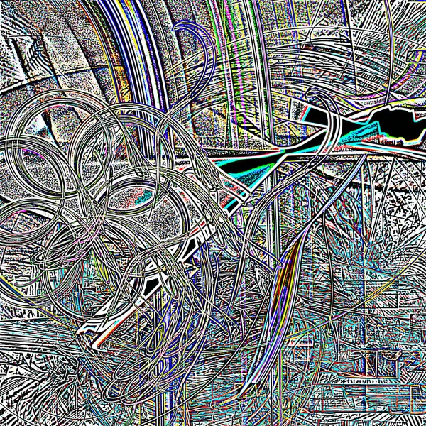 Fantasy Kaotiska Färgglada Fraktal Mönster Abstrakta Fractal Former Rendering Illustration — Stockfoto