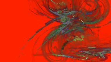 Fantezi kaotik renkli fraktal desen. Soyut Fraktal şekiller. 3D render resimde arka plan veya duvar kağıdı.