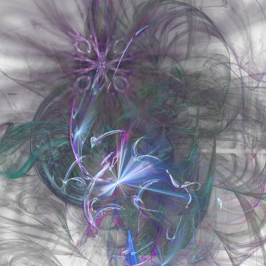 Fantezi kaotik renkli fraktal desen. Soyut Fraktal şekiller. 3D render resimde arka plan veya duvar kağıdı.