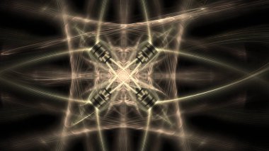 Fantezi kaotik renkli fraktal desen. Soyut Fraktal şekiller. 3D render resimde arka plan veya duvar kağıdı.