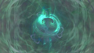 Fantezi kaotik renkli fraktal desen. Soyut Fraktal şekiller. 3D render resimde arka plan veya duvar kağıdı.