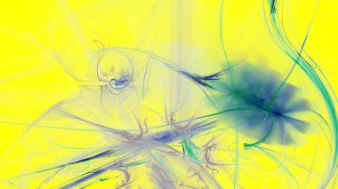 Fantezi kaotik renkli fraktal desen. Soyut Fraktal şekiller. 3D render resimde arka plan veya duvar kağıdı