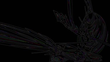 Fantezi kaotik renkli fraktal desen. Soyut Fraktal şekiller. 3D render resimde arka plan veya duvar kağıdı