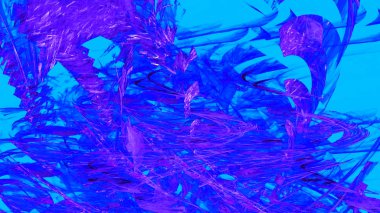 Fantezi kaotik renkli fraktal desen. Soyut Fraktal şekiller. 3D render resimde arka plan veya duvar kağıdı