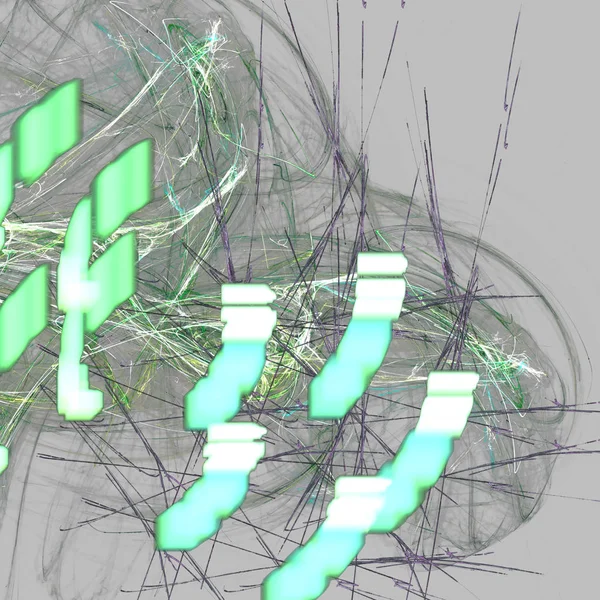 ファイナルファンタジー カオスのカラフルなフラクタル パターン。フラクタル図形を抽象化します。3 d レンダリング図背景や壁紙 — ストック写真