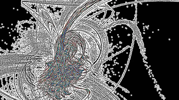 幻想中混乱的五颜六色的分形图案。抽象分形形状。3d 渲染插图背景或壁纸 — 图库照片