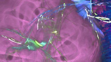 Fantezi kaotik renkli fraktal desen. Soyut Fraktal şekiller. 3D render resimde arka plan veya duvar kağıdı