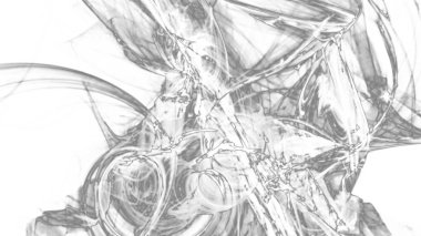 Fantezi kaotik renkli fraktal desen. Soyut Fraktal şekiller. 3D render resimde arka plan veya duvar kağıdı