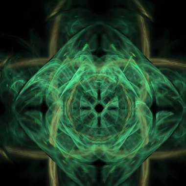 Fantezi kaotik renkli fraktal desen. Soyut Fraktal şekiller. 3D render resimde arka plan veya duvar kağıdı