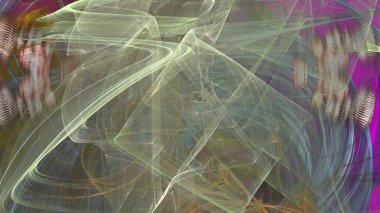 Fantezi kaotik renkli fraktal desen. Soyut Fraktal şekiller. 3D render resimde arka plan veya duvar kağıdı