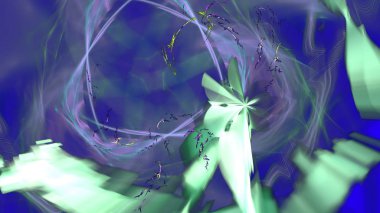 Fantezi kaotik renkli fraktal desen. Soyut Fraktal şekiller. 3D render resimde arka plan veya duvar kağıdı