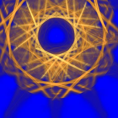 Fantezi kaotik renkli fraktal desen. Soyut Fraktal şekiller. 3D render resimde arka plan veya duvar kağıdı