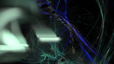 Fantezi kaotik renkli fraktal desen. Soyut Fraktal şekiller. 3D render resimde arka plan veya duvar kağıdı