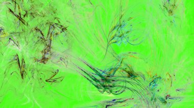 Fantezi kaotik renkli fraktal desen. Soyut Fraktal şekiller. 3D render resimde arka plan veya duvar kağıdı