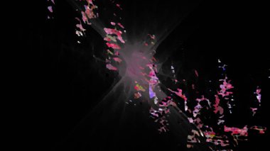 Fantezi kaotik renkli fraktal desen. Soyut Fraktal şekiller. 3D render resimde arka plan veya duvar kağıdı