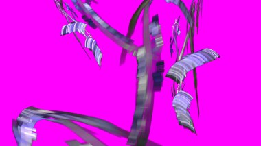 Fantezi kaotik renkli fraktal desen. Soyut Fraktal şekiller. 3D render resimde arka plan veya duvar kağıdı