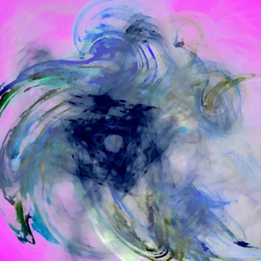 Fantezi kaotik renkli fraktal desen. Soyut Fraktal şekiller. 3D render resimde arka plan veya duvar kağıdı