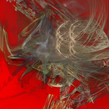 Fantezi kaotik renkli fraktal desen. Soyut Fraktal şekiller. 3D render resimde arka plan veya duvar kağıdı