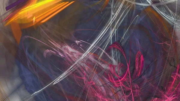 Fantezi kaotik renkli fraktal desen. Soyut Fraktal şekiller. 3D render resimde arka plan veya duvar kağıdı