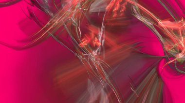 Fantezi kaotik renkli fraktal desen. Soyut Fraktal şekiller. 3D render resimde arka plan veya duvar kağıdı