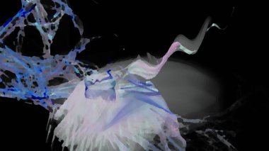 Fantezi kaotik renkli fraktal desen. Soyut Fraktal şekiller. 3D render resimde arka plan veya duvar kağıdı