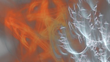 Fantezi kaotik renkli fraktal desen. Soyut Fraktal şekiller. 3D render resimde arka plan veya duvar kağıdı