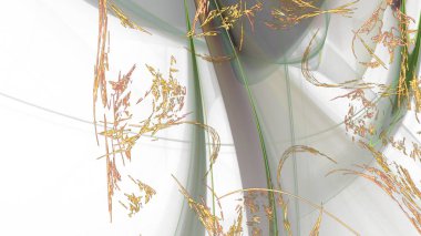 Fantezi kaotik renkli fraktal desen. Soyut Fraktal şekiller. 3D render resimde arka plan veya duvar kağıdı