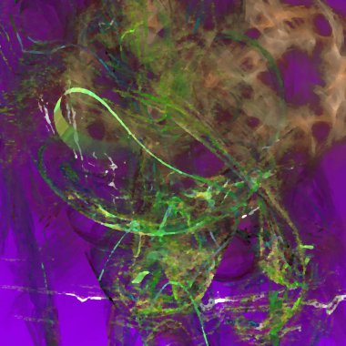 Fantezi kaotik renkli fraktal desen. Soyut Fraktal şekiller. 3D render resimde arka plan veya duvar kağıdı