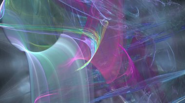 Fantezi kaotik renkli fraktal desen. Soyut Fraktal şekiller. 3D render resimde arka plan veya duvar kağıdı