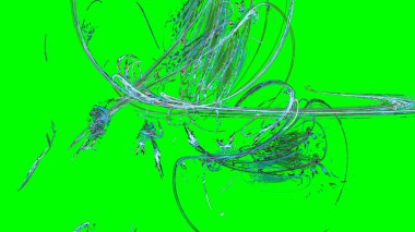 Fantezi kaotik renkli fraktal desen. Soyut Fraktal şekiller. 3D render resimde arka plan veya duvar kağıdı