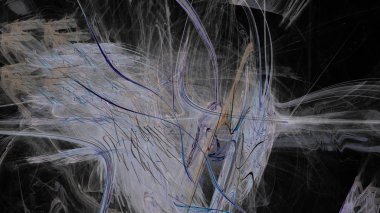 Fantezi kaotik renkli fraktal desen. Soyut Fraktal şekiller. 3D render resimde arka plan veya duvar kağıdı