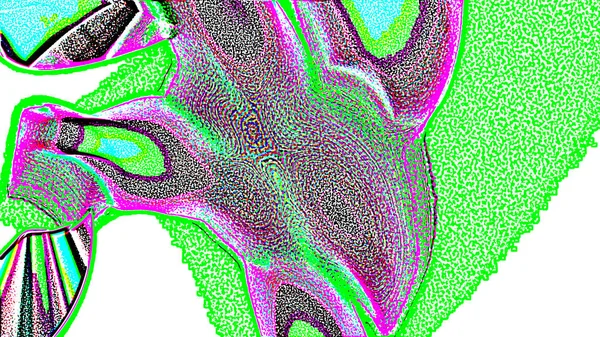 Fantaisie chaotique motif fractal coloré. Formes fractales abstraites. rendu 3D fond d'illustration ou fond d'écran — Photo