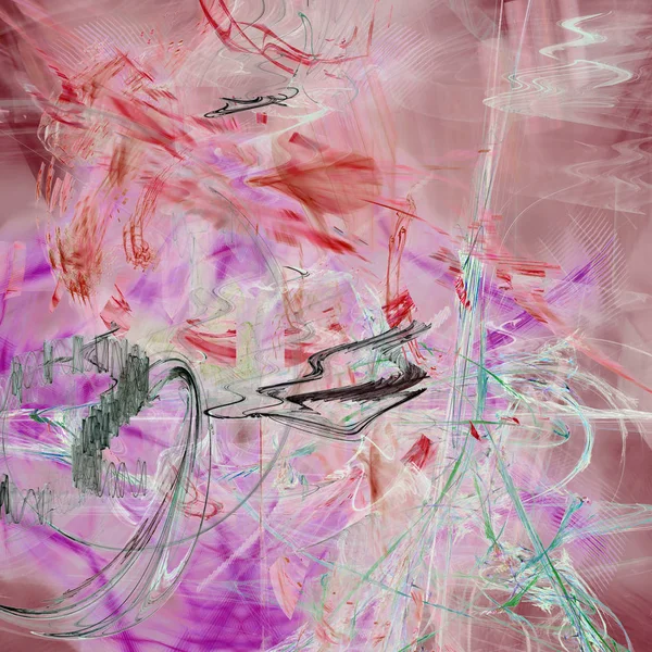 Fantezi kaotik renkli fraktal desen. Soyut Fraktal şekiller. 3D render resimde arka plan veya duvar kağıdı