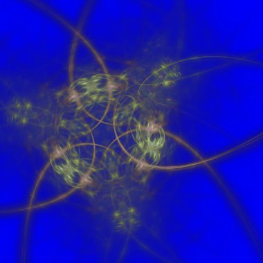 Fantezi kaotik renkli fraktal desen. Soyut Fraktal şekiller. 3D render resimde arka plan veya duvar kağıdı