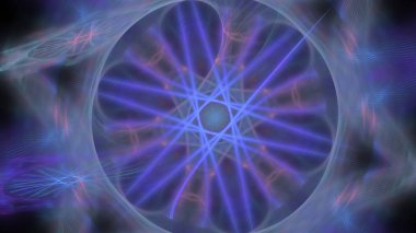 Fantezi kaotik renkli fraktal desen. Soyut Fraktal şekiller. 3D render resimde arka plan veya duvar kağıdı