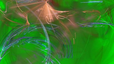 Fantezi kaotik renkli fraktal desen. Soyut Fraktal şekiller. 3D render resimde arka plan veya duvar kağıdı