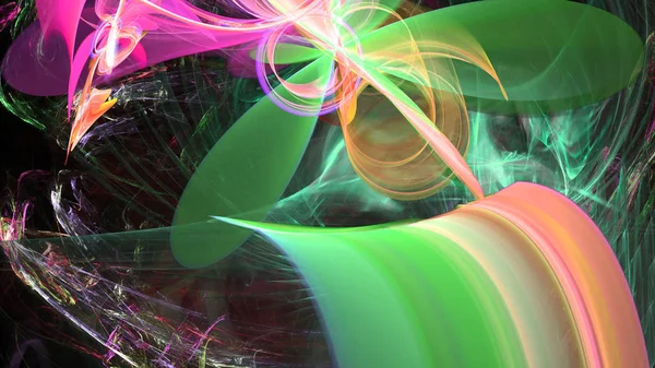 Fantezi kaotik renkli fraktal desen. Soyut Fraktal şekiller. 3D render resimde arka plan veya duvar kağıdı